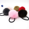 Artificial Rabbit Fur Ball Elastic Hair Ties